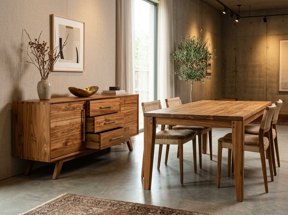 Bespoke Solid Teak Wood Furniture and Cabinetry