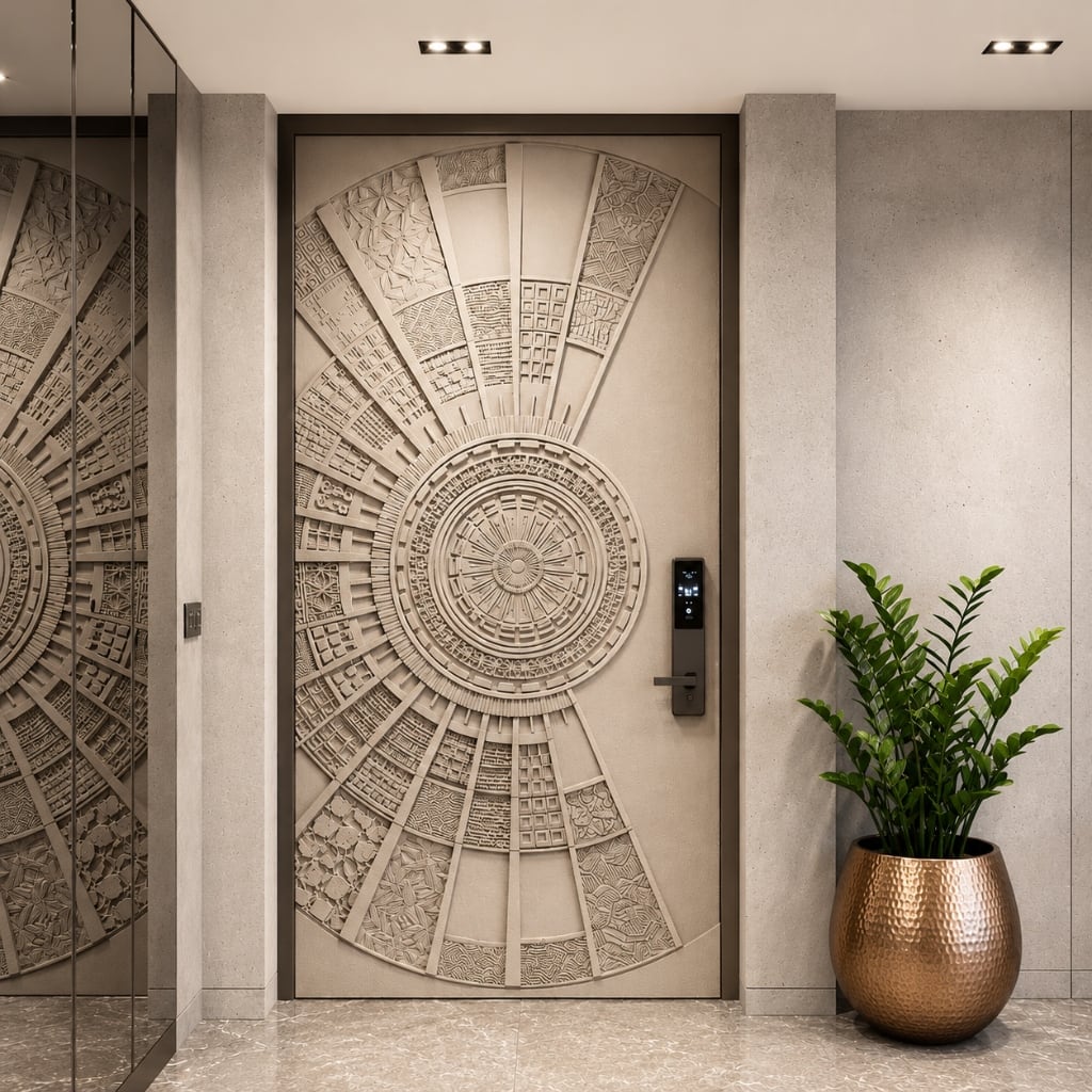 CNC Teak Wood Doors